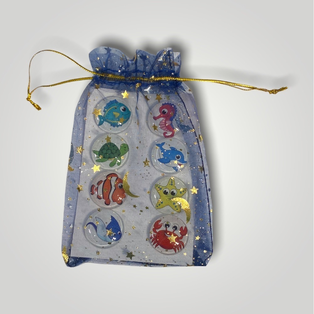 Set of 8 𝑯𝒂𝒏𝒅𝒎𝒂𝒅𝒆 Sea Animal Cabachon Magnets 1” Gift 🎁 Ocean - Picture 9 of 14